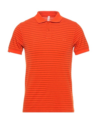 SUN 68 Polo shirt Orange 95% Cotton, 5% Elastane