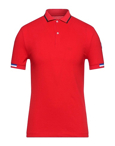 COLMAR Polo shirt Red 96% Cotton, 4% Elastane