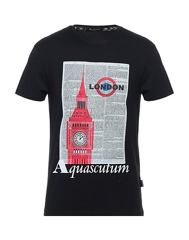 AQUASCUTUM ACTIVE T-shirt Nero 90% Cotone, 10% Elastan