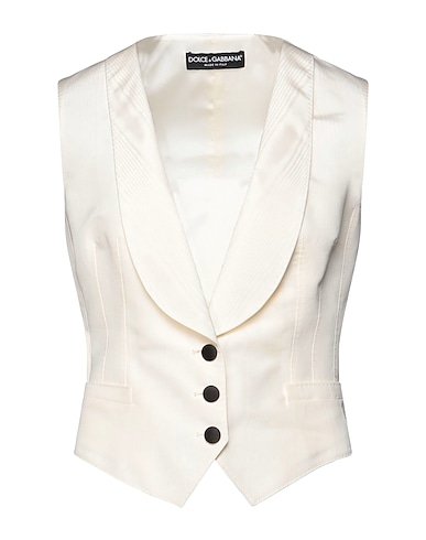 DOLCE&GABBANA Vest Ivory 98% Silk, 2% Elastane