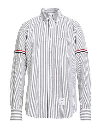 THOM BROWNE Striped shirt Grey 100% Cotton