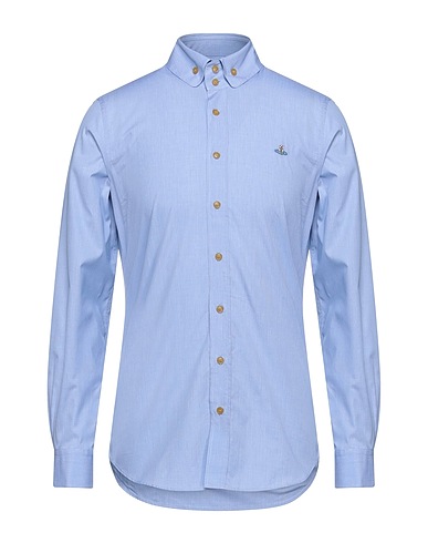 VIVIENNE WESTWOOD Striped shirt Sky blue 100% Cotton