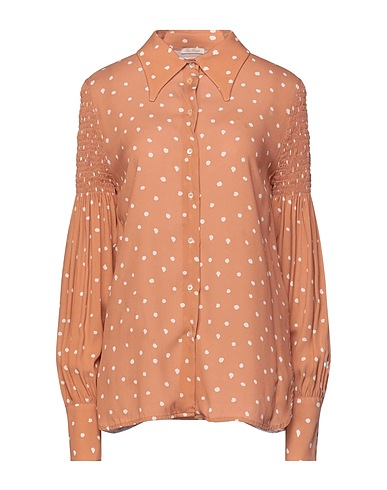 TRUE ROYAL Patterned shirts & blouses Light brown 100% Viscose