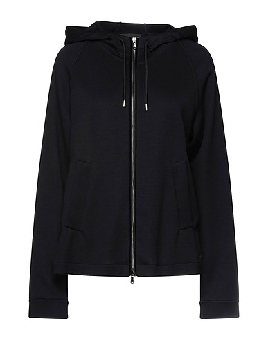 EMPORIO ARMANI Hooded sweatshirt Midnight blue 52% Polyamide, 48% Modal, Polyester, Silk
