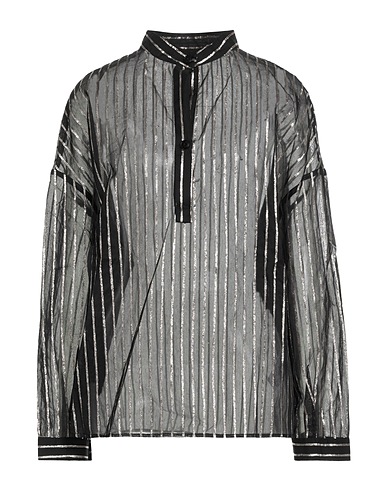 MANILA GRACE Top Black 58% Cotton, 34% Polyamide, 8% Polyester
