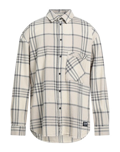 DR. DENIM Checked shirt Beige 100% Cotton