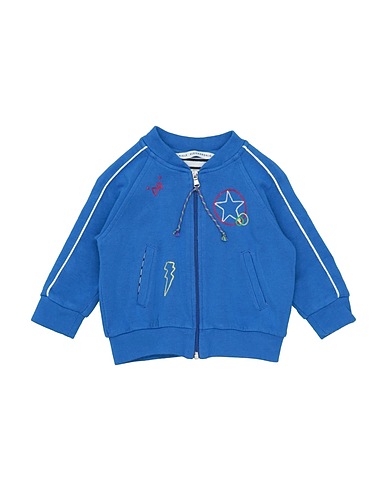 DANIELE ALESSANDRINI Sweatshirt Blue 95% Cotton, 5% Elastane