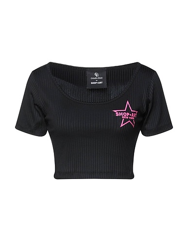 SHOPART Crop top Nero 95% Poliestere, 5% Elastan