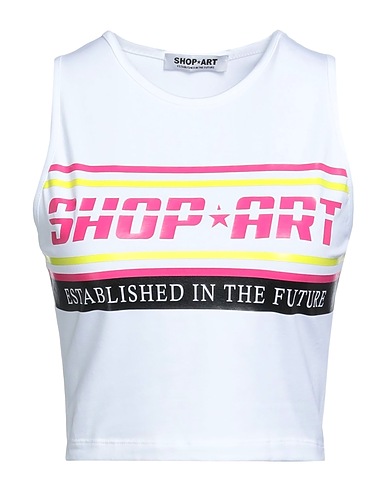 SHOPART トップス ホワイト コットン 93% / ポリウレタン 7%