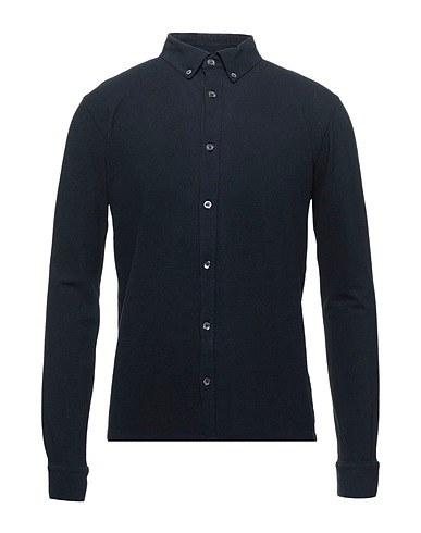 ALPHA STUDIO Camicia tinta unita Blu notte 96% Cotone, 4% Elastan