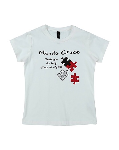 MANILA GRACE T-Shirt Weiß 94% Baumwolle, 6% Elastische Fasern