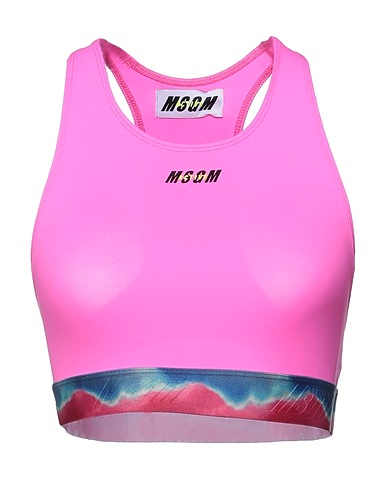 MSGM 크롭 탑 푸크시아 핑크 91% 폴리아미드, 9% 엘라스테인
