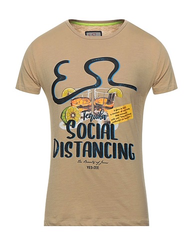 YES ZEE by ESSENZA T-shirt Beige 100% Cotton