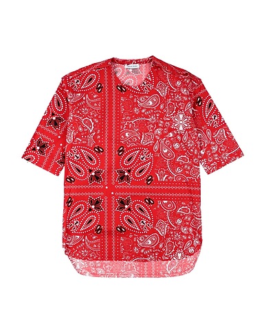 BRIAN RUSH Blouse Red 97% Cotton, 3% Elastane