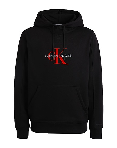 CALVIN KLEIN JEANS Hoodie ARCHIVAL MONOGRAM FLEECE Schwarz 55% Baumwolle, 45% Polyester