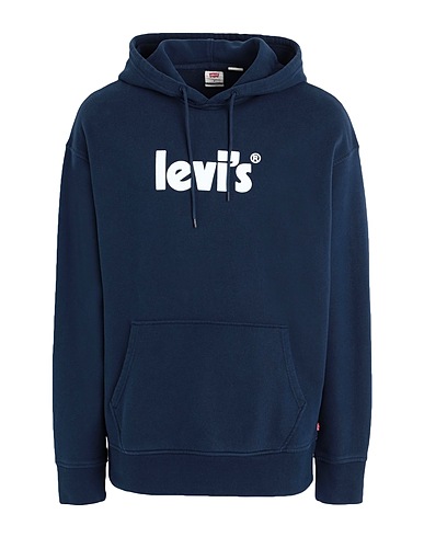 LEVI'S Hooded track jacket  RELAXED GRAPHIC PO
 Midnight blue 100% Cotton