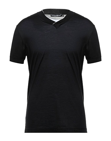 DOLCE&GABBANA T-shirt Black 100% Silk, Elastane