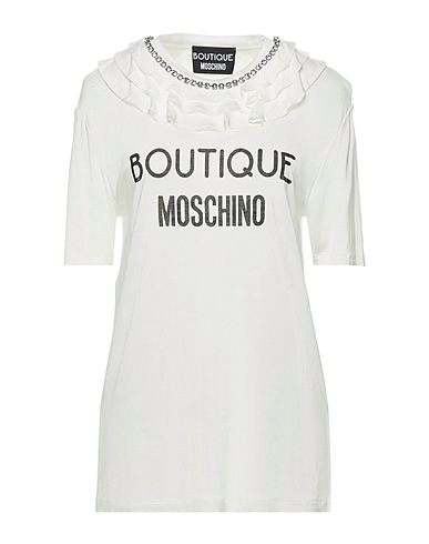BOUTIQUE MOSCHINO TOPS & TEES White 100% Viscose