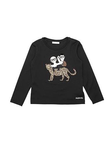 DOLCE&GABBANA T-shirt Black 100% Cotton, Polyester, Polyamide, Viscose, Wool