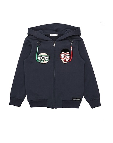 DOLCE&GABBANA Sweatshirt Midnight blue 100% Cotton, Polyester, Polyurethane, Viscose
