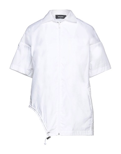 DSQUARED2 Solid color shirts & blouses White 100% Cotton