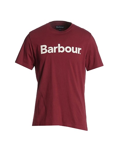 BARBOUR T-shirt Barbour Logo Tee
 Burgundy 100% Cotton