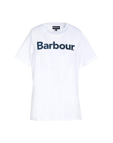 BARBOUR T-shirt Barbour Logo Tee
 White 100% Cotton