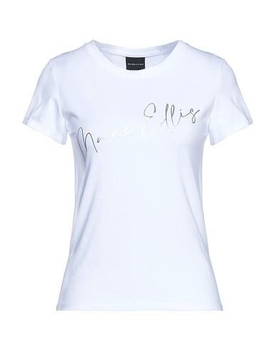 MARC ELLIS Basic T-shirt White 90% Cotton, 10% Elastane