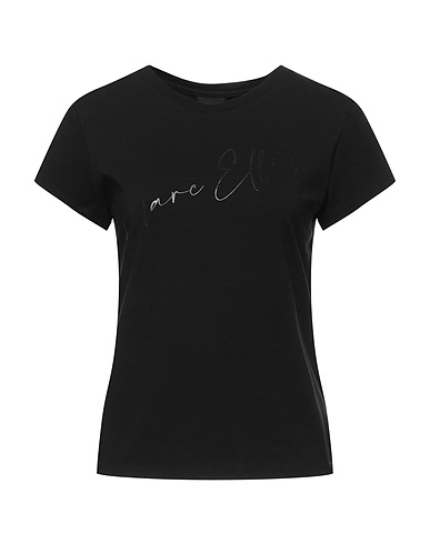 MARC ELLIS Basic T-Shirt Black 90% Cotton, 10% Elastane