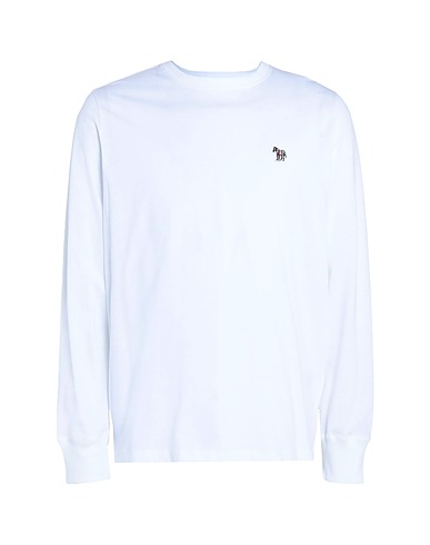 PS PAUL SMITH ベーシックTシャツ MENS REG FIT LS TSHIRT ZEBRA
 ホワイト オーガニックコットン 100%