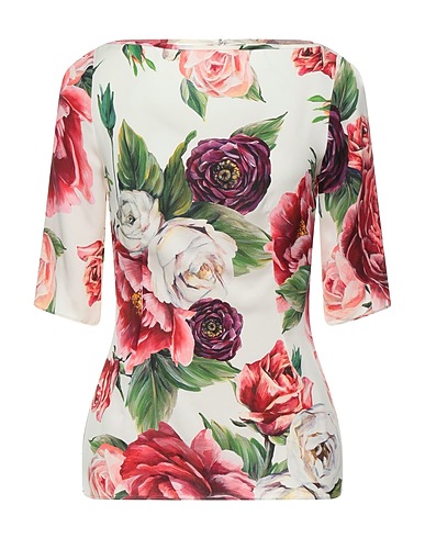 DOLCE&GABBANA Top Blanc 94% Soie, 6% Élasthanne