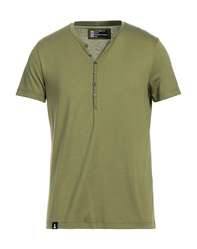 PATRIZIA PEPE Basic T-Shirt Military green 67% Lyocell, 33% Cotton