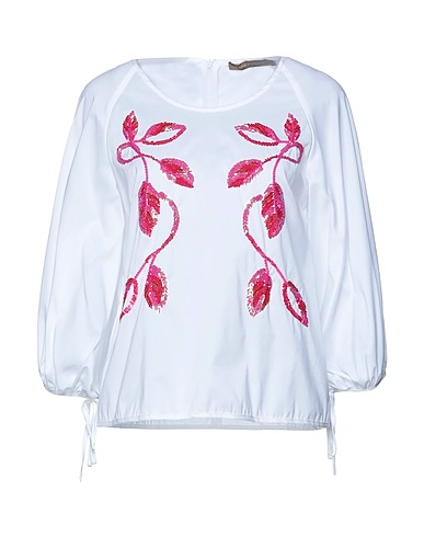 SIMONA CORSELLINI Top White 63% Cotton, 37% Polyester