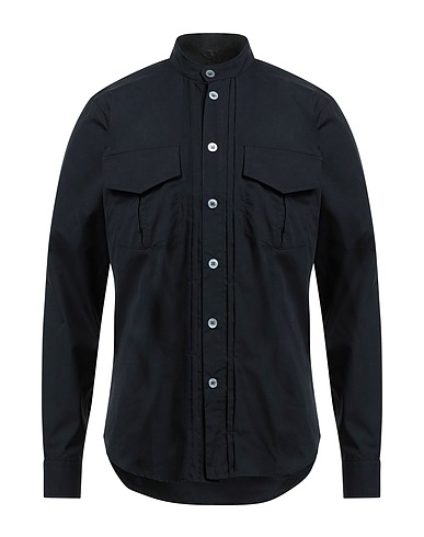 HōSIO Solid colour shirt Black 65% Cotton, 35% Polyester