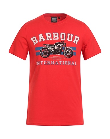 BARBOUR T-shirt INTERNATIONAL Red 100% Cotton