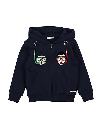 DOLCE&GABBANA Sweatshirt Midnight blue 100% Cotton, Polyurethane, Polyester, Viscose