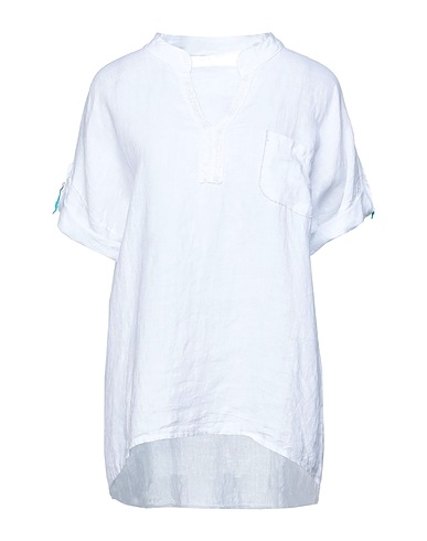 CASHMERE COMPANY Top White 100% Linen