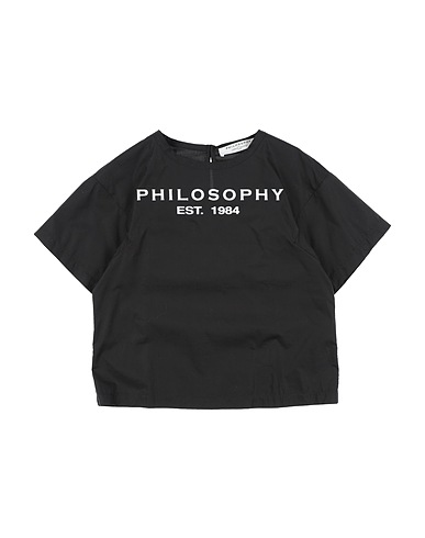 PHILOSOPHY di LORENZO SERAFINI Top Nero 100% Cotone