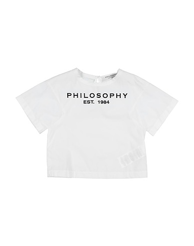 PHILOSOPHY di LORENZO SERAFINI Top Bianco 100% Cotone