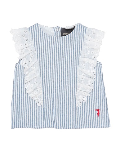 TRUSSARDI JUNIOR Top Sky blue 55% Linen, 45% Viscose