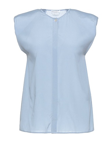 BALLANTYNE Camicie e bluse tinta unita Celeste 93% Seta, 7% Elastan