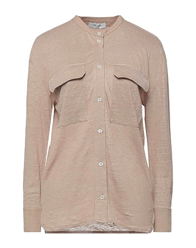 ALPHA STUDIO Linen shirt Khaki 100% Linen