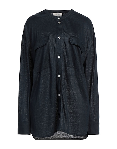 ALPHA STUDIO Camicia in lino Blu notte 100% Lino
