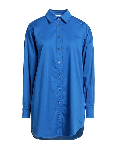 THE EDITOR Solid colour shirts & blouses Blue 100% Cotton