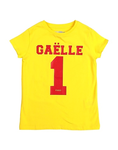 GAëLLE Paris T-shirt Yellow 90% Cotton, 10% Elastane
