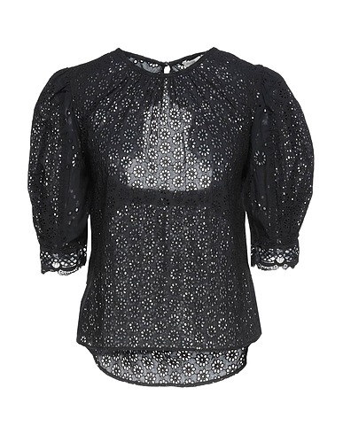 MAJE Top Schwarz 100% Baumwolle, Polyester