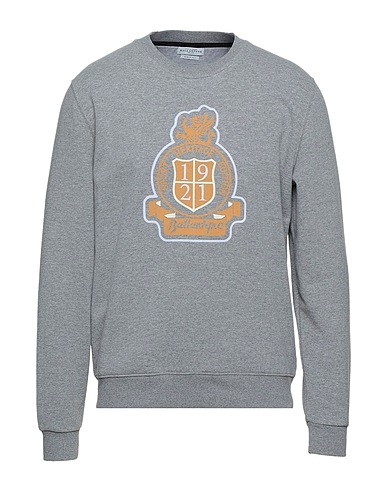 BALLANTYNE Sweatshirt Light grey 80% Cotton, 20% Polyester