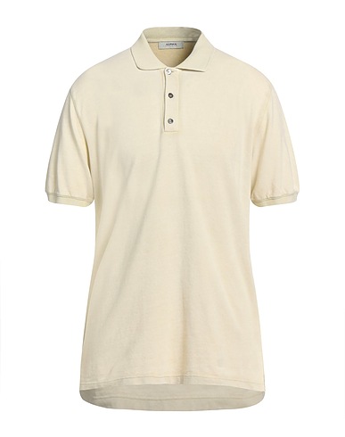ALPHA STUDIO Polo shirt Beige 100% Cotton