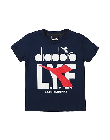 DIADORA T-shirt Blu navy 100% Cotone