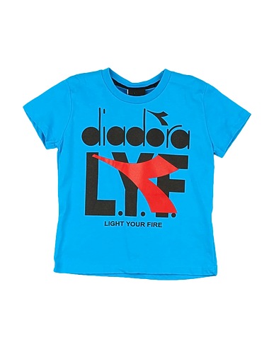 DIADORA T-shirt Azure 100% Cotton